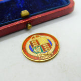 Queen Victoria Silver Gilt & Enamel Golden Jubilee Sixpence Coin 1887 Antique