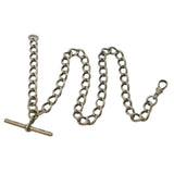 Victorian Sterling Silver Albert Watch Chain Antique 1893 Birmingham