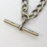 Victorian Sterling Silver Albert Watch Chain Antique 1893 Birmingham