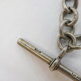 Victorian Sterling Silver Albert Watch Chain Antique 1893 Birmingham