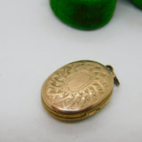 Victorian 9ct Gold Back & Front Enamel 'Mizpah' Sweetheart Locket Antique c1860