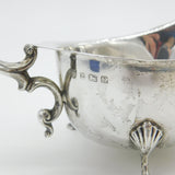 Pair Of Sterling Silver Scrolled Handle Gravy Sauce Boats Antique 1934 Art Deco