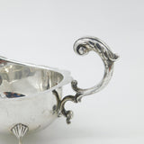 Pair Of Sterling Silver Scrolled Handle Gravy Sauce Boats Antique 1934 Art Deco