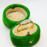 Victorian 18ct Yellow Gold & Diamond Set Band Ring Antique c1890