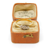 Victorian 18ct Gold & Platinum Diamond Crossover Band Ring Antique c1880