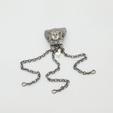 Antique Egyptian Pharaoh Form White Metal Sewing Chatelaine Antique c1920 Deco