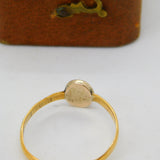 Georgian 18ct Gold Coral Set Inscribed Posy Ring Antique c1780 London