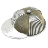 Victorian Sterling Silver Novelty Jockey Cap Pin Cushion Antique c1890