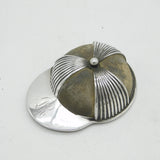 Victorian Sterling Silver Novelty Jockey Cap Pin Cushion Antique c1890