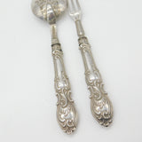 Victorian Sterling Silver Christening Spoon & Fork Antique 1851 Birmingham