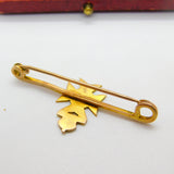 9ct Yellow Gold 2nd Boer War Sweetheart Bar Brooch Antique 1902 Edwardian