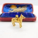 9ct Yellow Gold German Shepard Dog Charm Pendant 1986 Birmingham Vintage