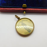 Rolled Gold 'Our Lady of Buckfast' Enamel Charm Pendant Antique c1920 Art Deco