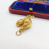 9ct Yellow Gold Proud Cockerel or Chicken Charm Pendant 1975 Birmingham Vintage