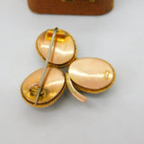 Victorian 9ct Gold Scarab Beetle Egyptian Shamrock Luck Brooch c1880 Antique