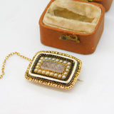 Georgian 15ct Gold Seed Pearl Mourning Brooch 'Rob Westley, Aged 16, 1821'
