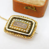 Georgian 15ct Gold Seed Pearl Mourning Brooch 'Rob Westley, Aged 16, 1821'