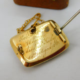 Georgian 15ct Gold Seed Pearl Mourning Brooch 'Rob Westley, Aged 16, 1821'