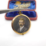 Edwardian 9ct Rose Gold Watercolour Double Locket Antique 1903 Chester