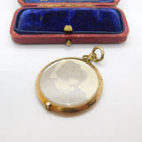 Edwardian 9ct Rose Gold Watercolour Double Locket Antique 1903 Chester