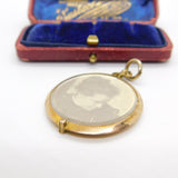 Edwardian 9ct Rose Gold Watercolour Double Locket Antique 1903 Chester