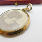 Edwardian 9ct Rose Gold Watercolour Double Locket Antique 1903 Chester