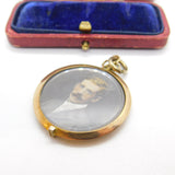 Edwardian 9ct Rose Gold Watercolour Double Locket Antique 1903 Chester