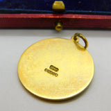 Georg Jensen 9ct Yellow Gold St Christopher Travel Pendant 1961 London Vintage