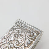 Large Sterling Silver Sewing Case Art Nouveau Antique 1899 Victorian London