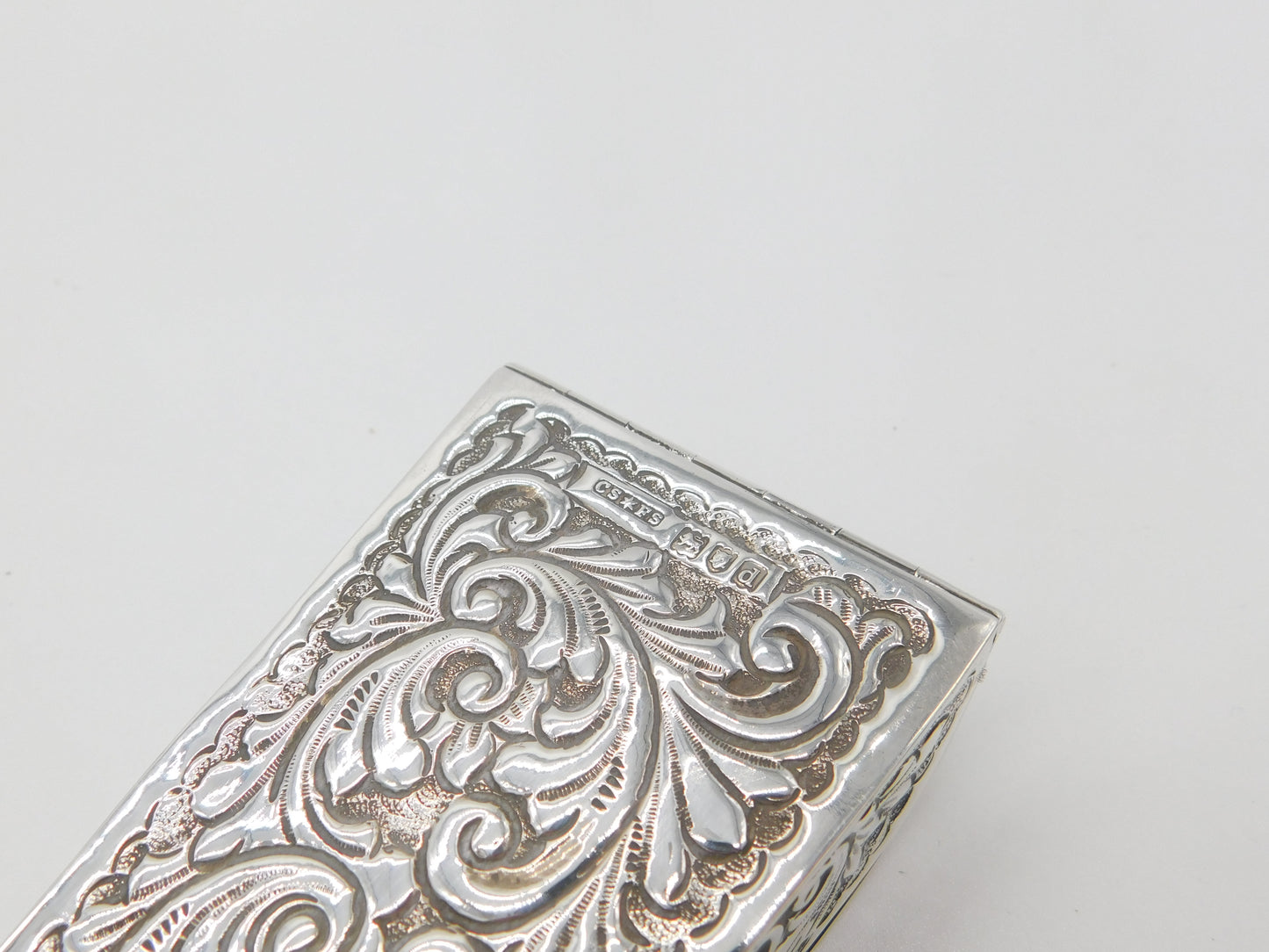 Large Sterling Silver Sewing Case Art Nouveau Antique 1899 Victorian London