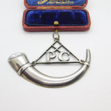 Early Victorian Sterling Silver 'PC' Large Military Medal Possibly Crimean Pony Corps 1851 Sheffield