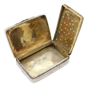 George IV Sterling Silver Floral Vinaigrette Antique 1825 Birmingham