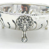 Boxed Victorian Sterling Silver Floral Bowl & Caster Set Antique 1879 London