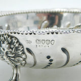 Boxed Victorian Sterling Silver Floral Bowl & Caster Set Antique 1879 London