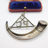 Early Victorian Sterling Silver 'PC' Large Military Medal Possibly Crimean Pony Corps 1851 Sheffield