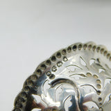 Boxed Victorian Sterling Silver Floral Bowl & Caster Set Antique 1879 London