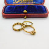 9ct Yellow Gold Wedding & Engagement Ring Charm Pendant Vintage c1970
