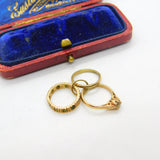 9ct Yellow Gold Wedding & Engagement Ring Charm Pendant Vintage c1970