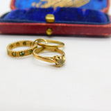 9ct Yellow Gold Wedding & Engagement Ring Charm Pendant Vintage c1970