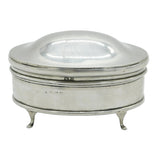 Sterling Silver Domed Jewellery Box Antique 1919 Birmingham Art Deco