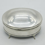 Sterling Silver Domed Jewellery Box Antique 1919 Birmingham Art Deco