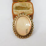 Victorian 9ct Gold & Seed Pearl Double Locket Floral Pendant Antique c1880