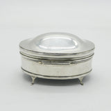 Sterling Silver Domed Jewellery Box Antique 1919 Birmingham Art Deco