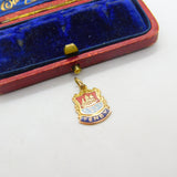 9ct Yellow Gold & Enamel Tenby Wales Souvenir Charm 1958 Mid-Century