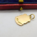 9ct Yellow Gold & Enamel Tenby Wales Souvenir Charm 1958 Mid-Century