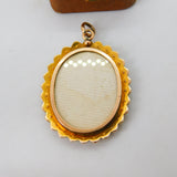 Victorian 9ct Gold & Seed Pearl Double Locket Floral Pendant Antique c1880