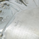 Large Reed & Barton Sterling Silver Floral Serving Platter Dish 1954 Mid-Century American