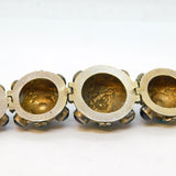 19th Century Austro Hungarian Sterling Silver, Garnet, Turquoise Bracelet c1860s