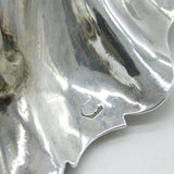 Newcastle Assay George II Sterling Silver Shell Form Salt Cellars Antique 1747