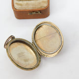 Victorian 9ct Yellow Gold Back & Front Floral Locket Pendant Antique c1880